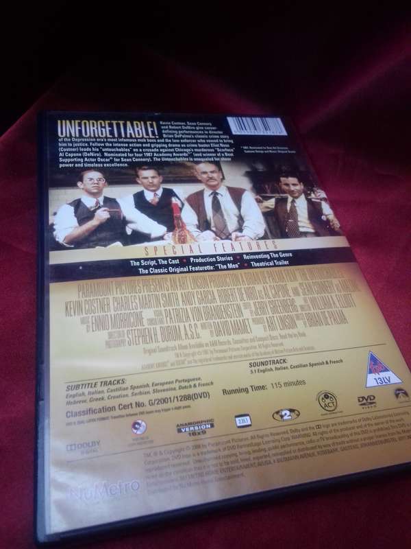 THE UNTOUCHABLES SPECIAL COLLECTORS EDITION DVD
