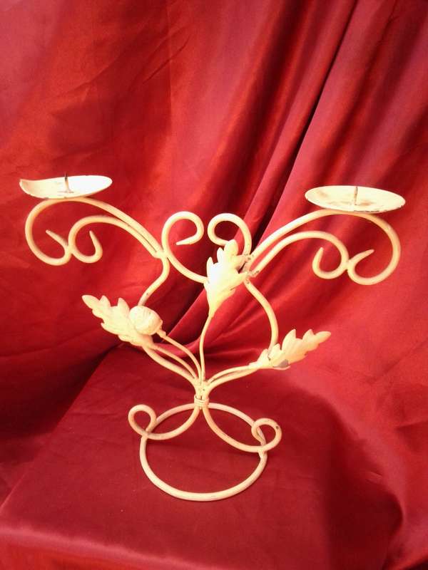 Vintage Cast Iron Candle Holder