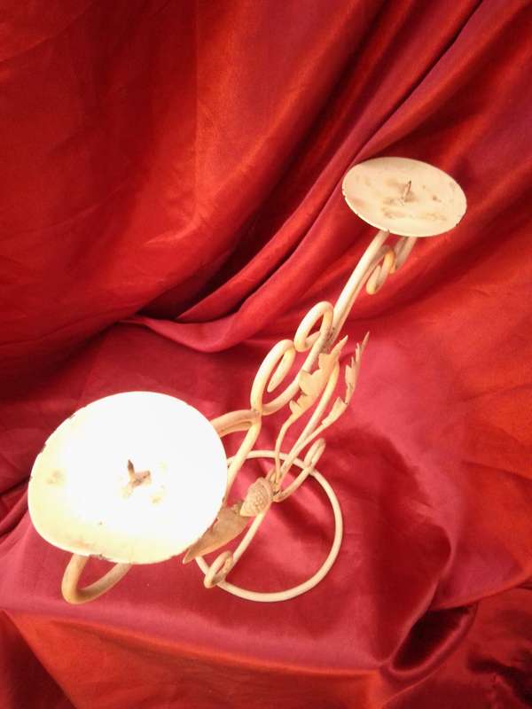 Vintage Cast Iron Candle Holder