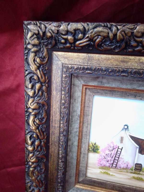 Popular SA Artist Hannes Meintjes (1944 - ) Oil on Board in Beautiful Gold Gilt Frame
