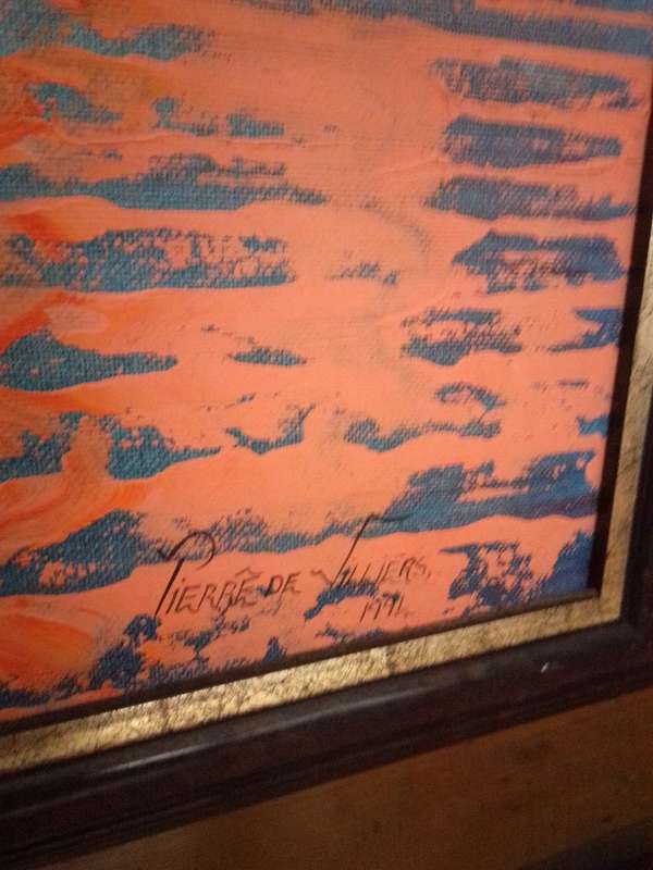 Famous SA Artist Pierre De Villiers (1921 - 2007) Oil on Board Signed & Dated 1994
