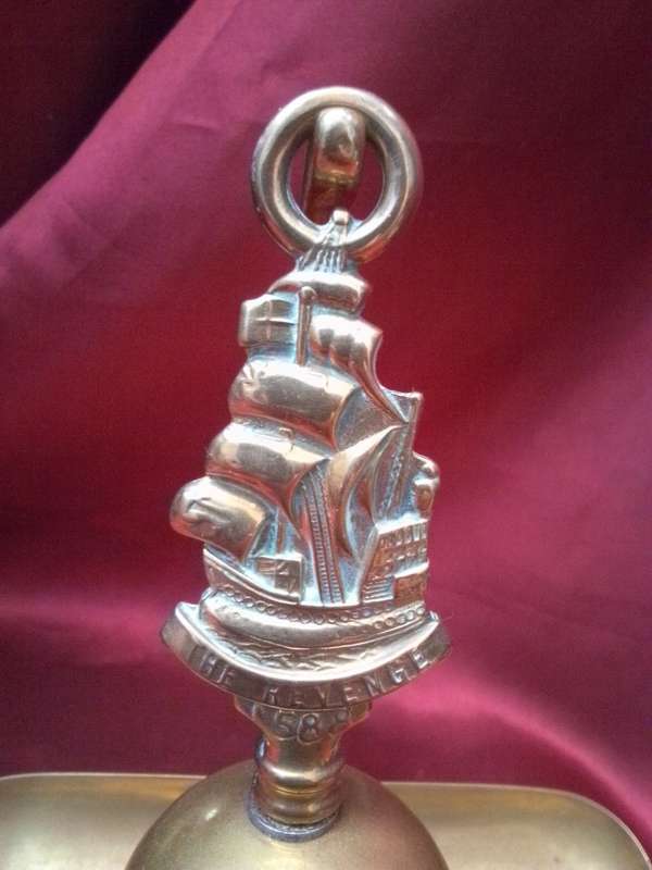 Early 1900`s Brass Silent Butler Marked 1588 `The Revenge`