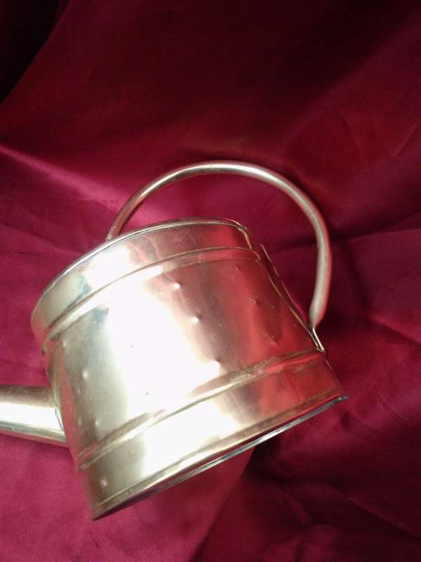 Late Victorian Early Edwardian Hammered Brass Water Can