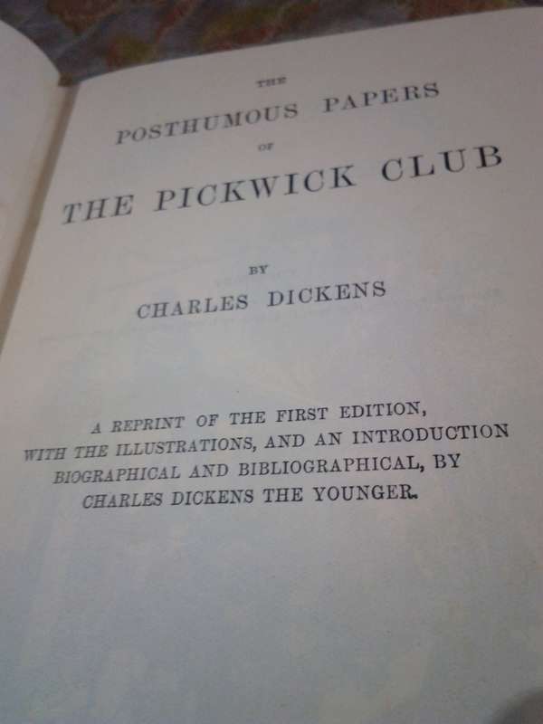 Circa 1937 Charles Dickens The Pickwick Papers Clothcover
