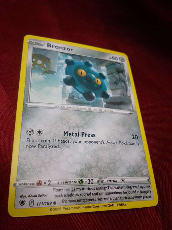 Pokemon Silver Tempest `Bronzor`