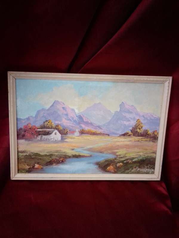 20th Century SA Artist McGregor Oil on Board `Landscape`