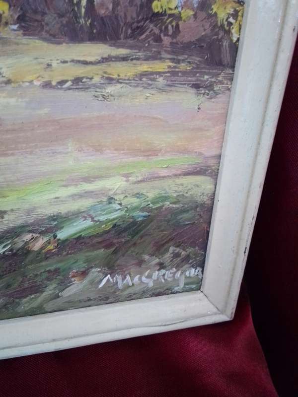 20th Century SA Artist McGregor Oil on Board `Landscape`