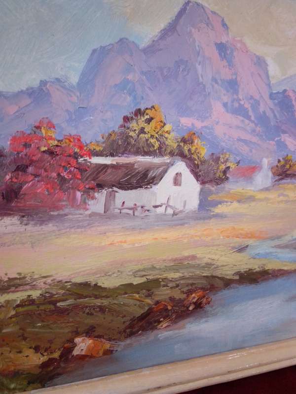 20th Century SA Artist McGregor Oil on Board `Landscape`