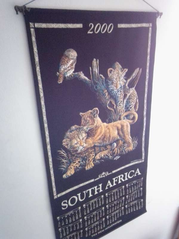 Renowned SA Artist Mark Coetzee (1964 - 2022) Original Cloth Calendar