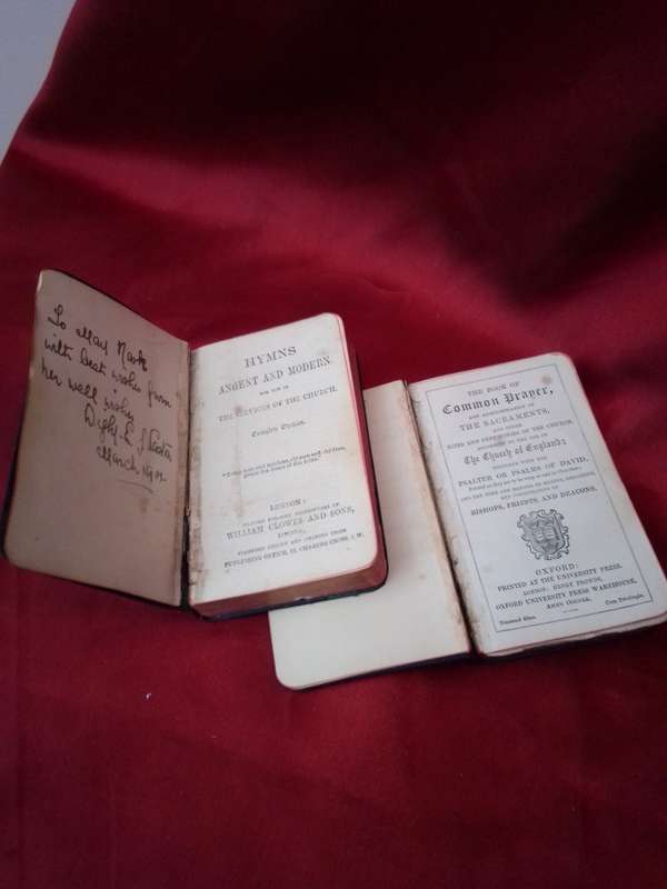 Circa 1901 Miniature Common Prayer & Hymns Books