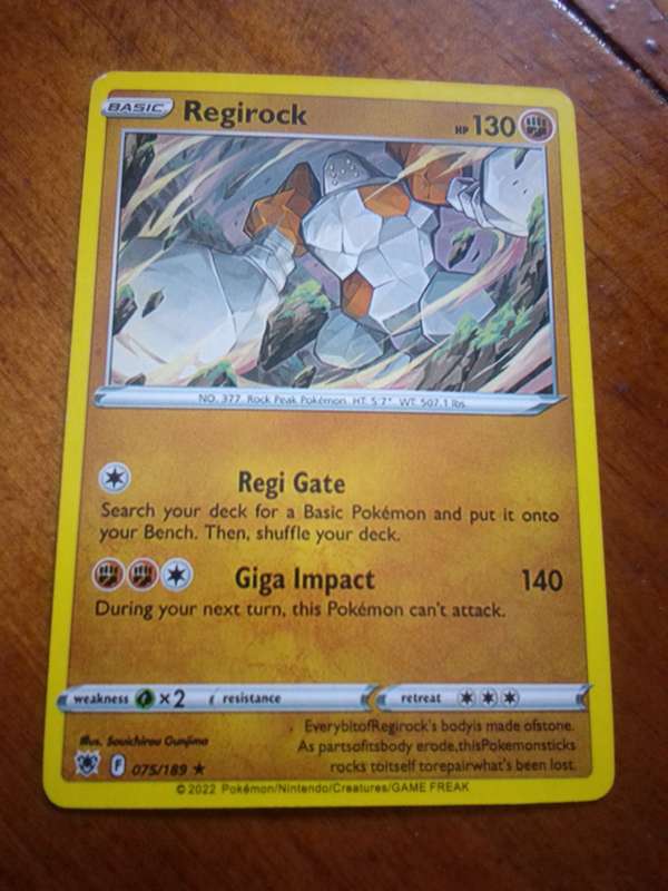Pokemon Silver Tempest `Regirock`