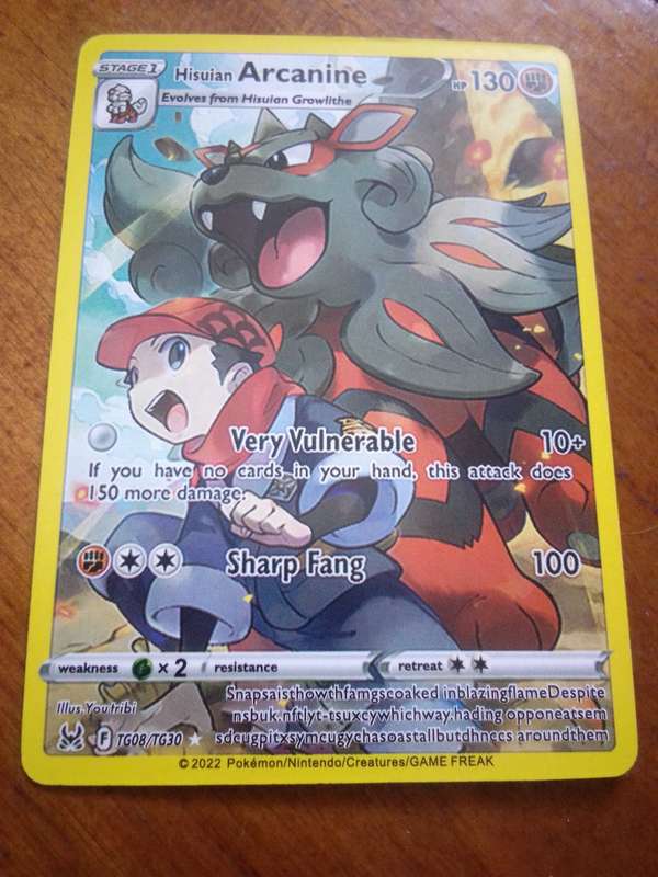 Pokemon Silver Tempest `Arcanine`