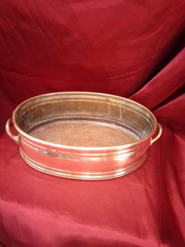 Early 1900`s Brass Dish With Side Handles
