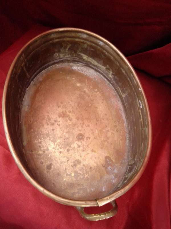 Early 1900`s Brass Dish With Side Handles