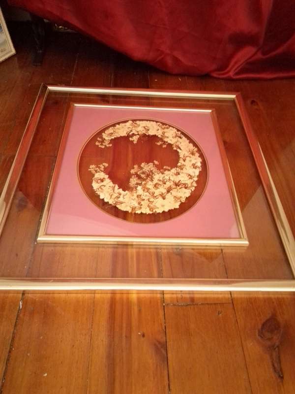 Stunning 1970`s Glass Framed Dried Flowers Artwork