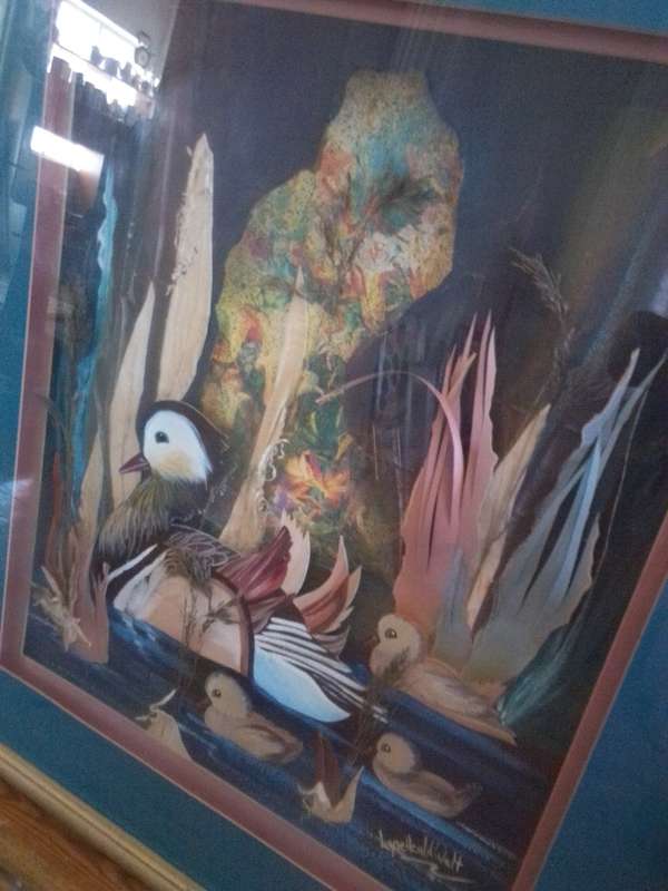 Stunning Mixed Medium by Popular SA Artist Lynette Van Der Walt `Ducks`