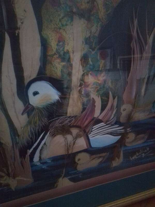 Stunning Mixed Medium by Popular SA Artist Lynette Van Der Walt `Ducks`