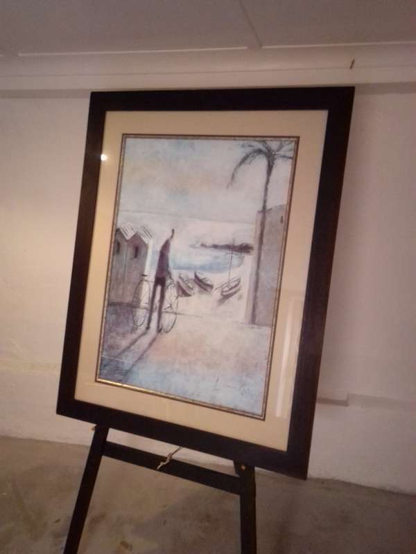 Didier Lourenco (1968-2023) Large Framed Print `Tres Barcas`