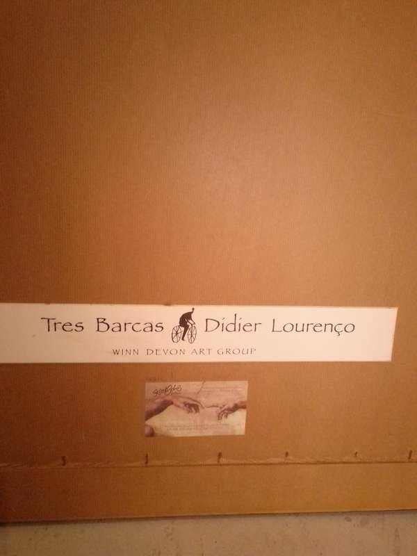 Didier Lourenco (1968-2023) Large Framed Print `Tres Barcas`