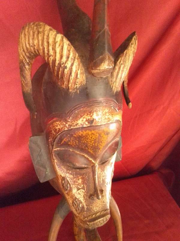 Early 1900`s Baule Goli Mask Cote d`Ivoire West Africa