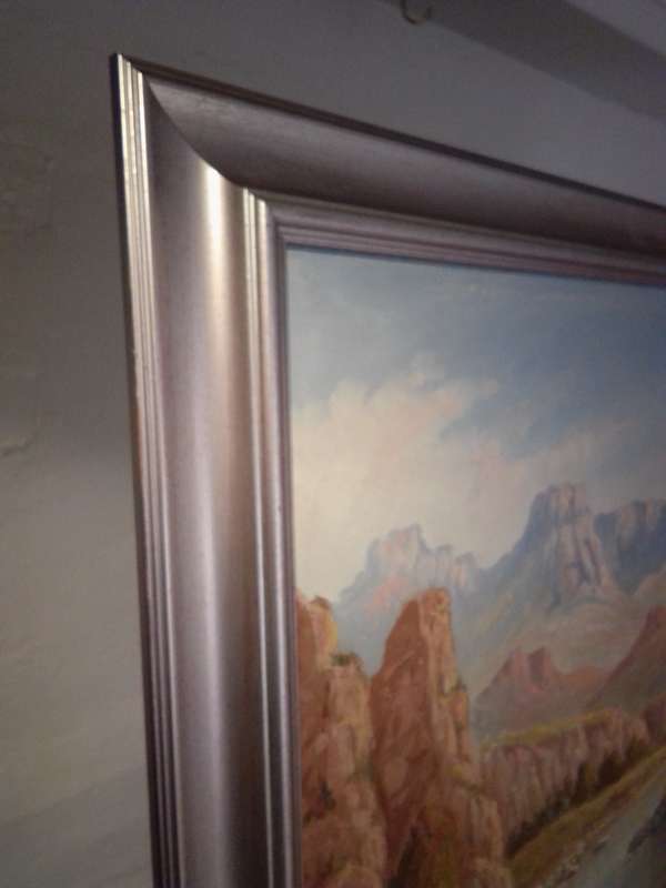 Beautiful Oil on Board `Landscape` by 20th-C SA Artist L. Scheepmaker - Signed