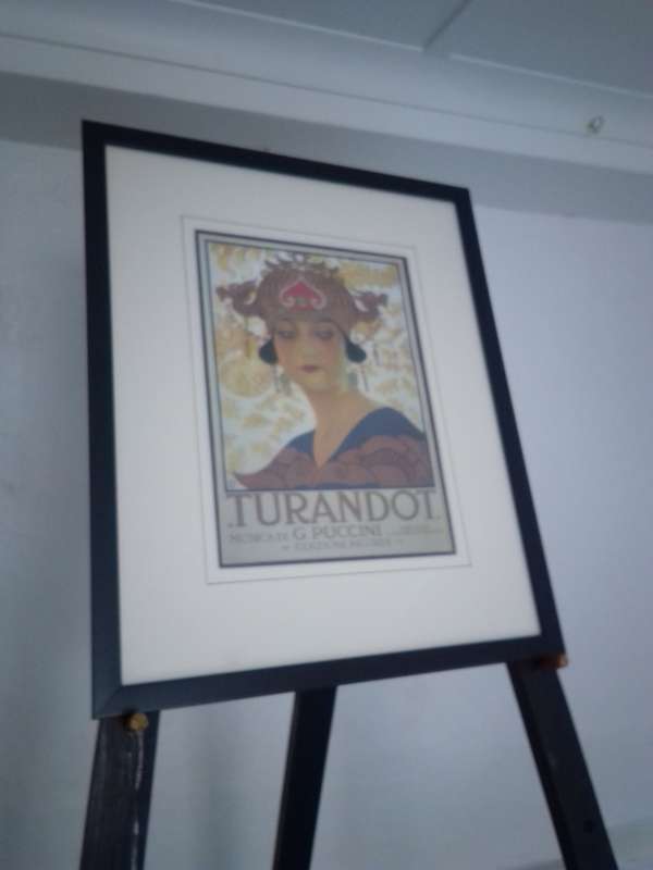 Beautifully Framed Cover 'Turandot' Printed by Ricordi