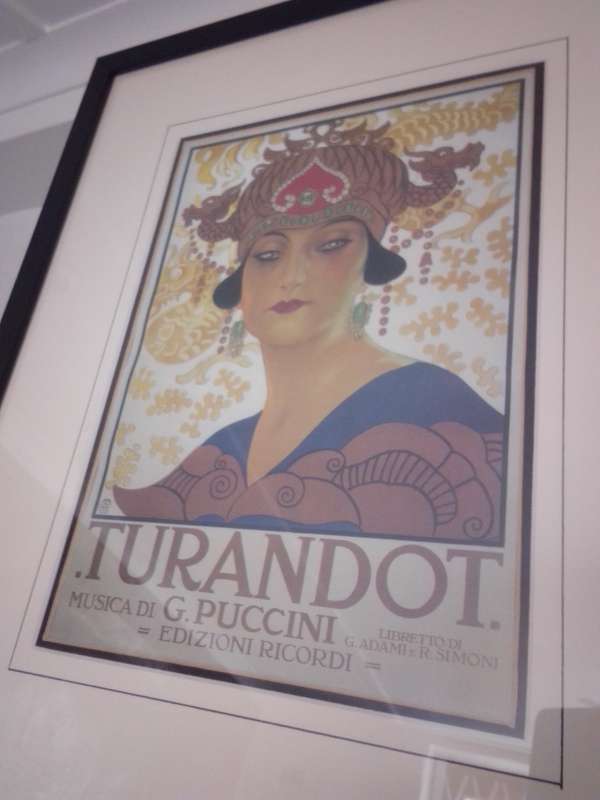 Beautifully Framed Cover 'Turandot' Printed by Ricordi