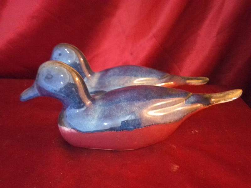 Set of Retro 80's Ceramic Glazed Ducks