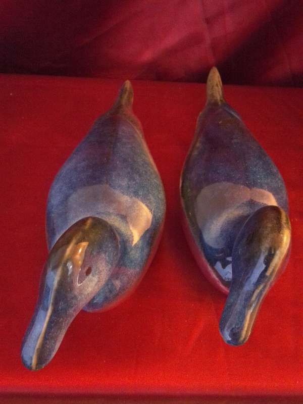 Set of Retro 80's Ceramic Glazed Ducks