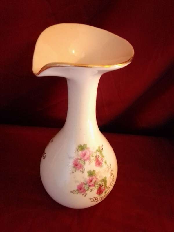 Vintage LuciaWare Handpainted Ceramic Vase