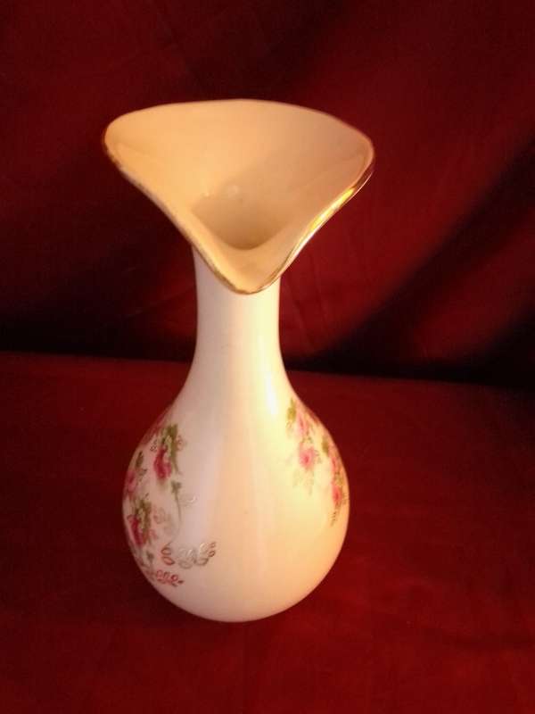 Vintage LuciaWare Handpainted Ceramic Vase