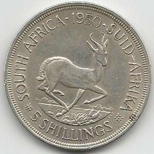 1950 5SHILLINGS /CROWN 80%SILVER