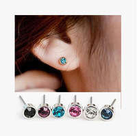 CUTE LITTLE SIMPLE CRYSTAL STUD EARRINGS