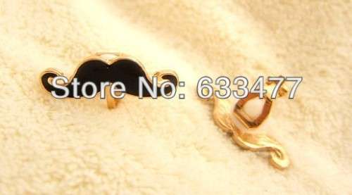 ***POPULAR*** BLACK MUSTACHE EAR STUDS