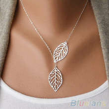 HOT SELLING SILVER PLATED LEAVE NECKLACE