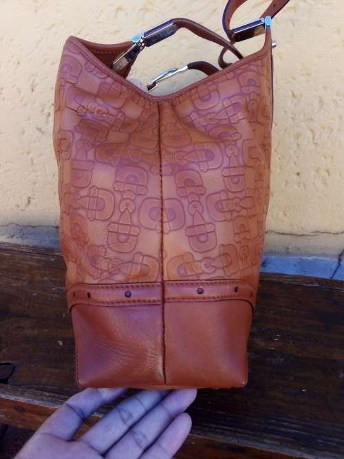 Gucci Calfskin Horsebit Embossed Large Shoulder Bag