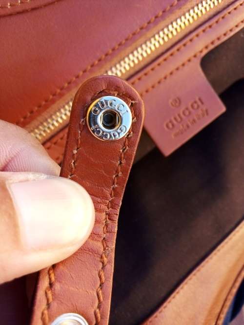 Gucci Calfskin Horsebit Embossed Large Shoulder Bag