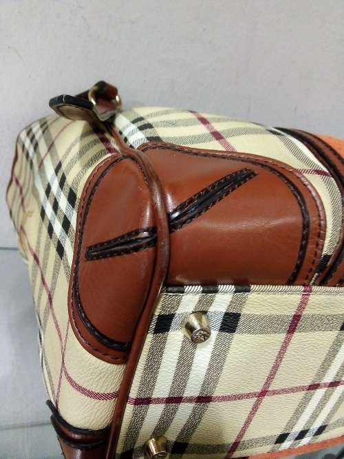 Burberry Haymarket Check Coated Canvas Colourblock Canterbury Tote Bag