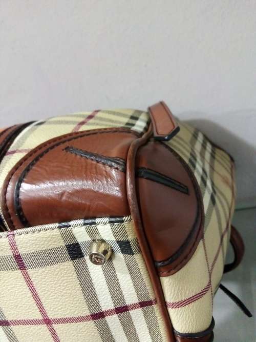 Burberry Haymarket Check Coated Canvas Colourblock Canterbury Tote Bag