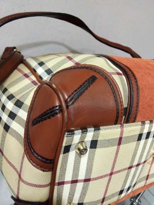 Burberry Haymarket Check Coated Canvas Colourblock Canterbury Tote Bag