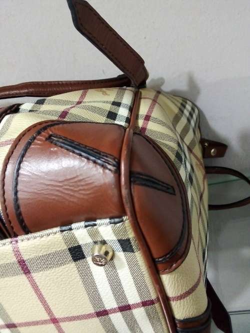 Burberry Haymarket Check Coated Canvas Colourblock Canterbury Tote Bag