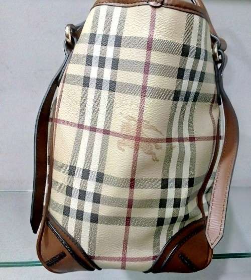 Burberry Haymarket Check Coated Canvas Colourblock Canterbury Tote Bag