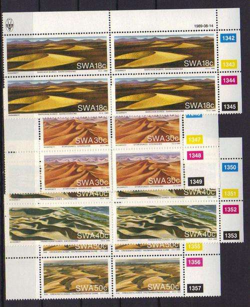 SWA SACC 526-529 Control Blocks (Namib Desert sand dunes)