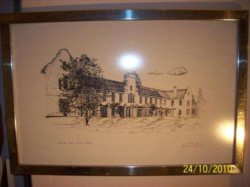 Print of McKenzie House, Hilton College by Joan Rennie, signed by the artist
