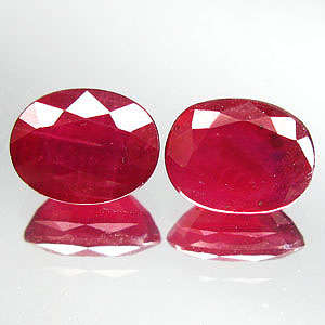 3.83 CT NATURAL MADAGASCAR RUBY PAIR.
