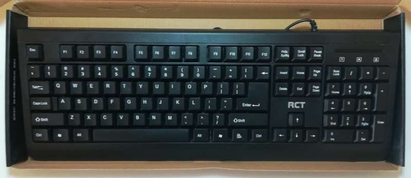 USB Keyboard RCT 104 key k19 Black