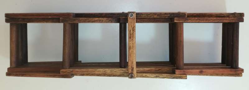 Vintage Folding Hardwood Wine Rack