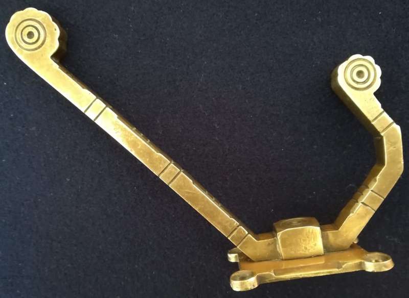 3 Large Brass Antique Vienna Secession Coat Hooks c.1897 - 1914