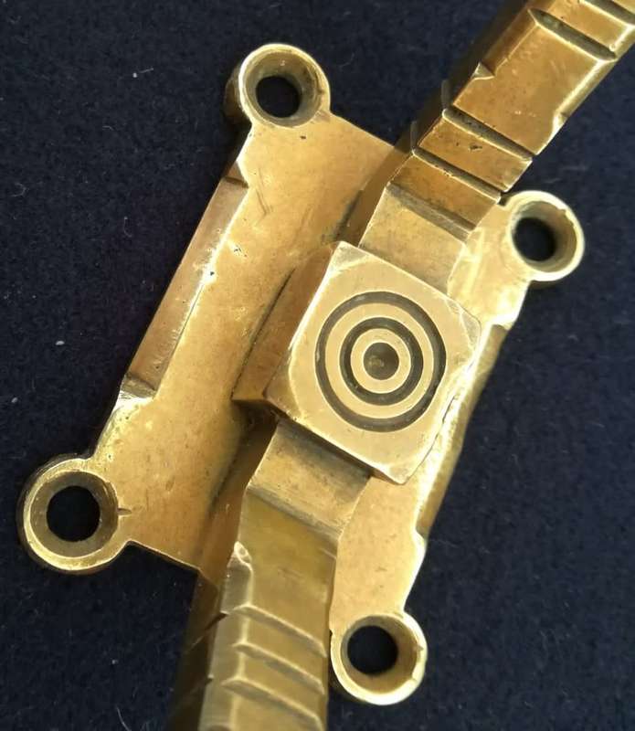 3 Large Brass Antique Vienna Secession Coat Hooks c.1897 - 1914