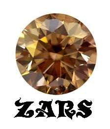 0.54ct -[5.1mm] - Cognac/Champagne - VS2 - Moissanite - Top Quality Engagement Stone